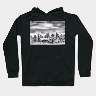 First Snow - Black And White Hoodie